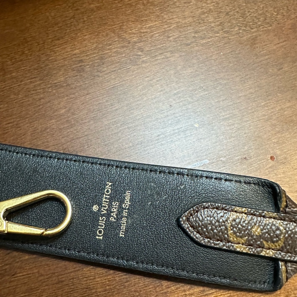 Louis Vuitton Brown Monogram Strap with Gold Accents